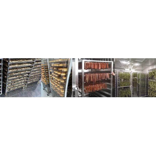 Trolley in commercial bakery setting