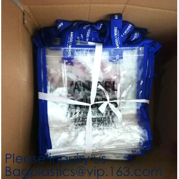 Custom Clear Transparent Holographic Iridescent Ladies Vinyl Tpu Shopper Women Shopping Tote Bag Garment Bags,Storange