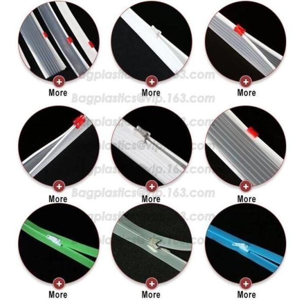 pe vacuum plastic cheap double color flange zipper, PP flange zipper, double color flange zipper for flexible packages