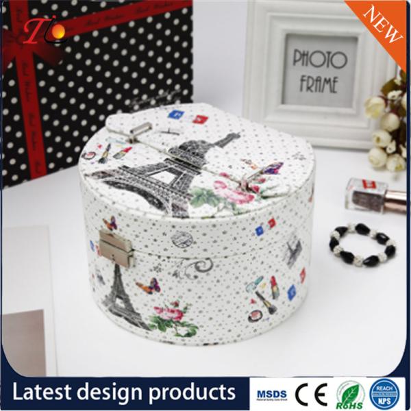 High end and elegant PU leather jewelry box for wholesale from manufacturer jewelry box with mirror box drawer