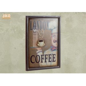 China Coffee Shop Wall Art Sign Decorative Wood Wall Plaques Antique Home Wall Decor on sale
