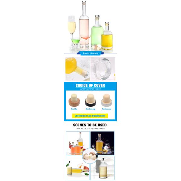 In Stock Promotional High Quality 750ml Glass Liquor Bottles