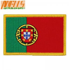 Cheap Portugal Flag Embroidered Emblem Portuguese Military Tactical Flag Iron On Sew On National Patch for sale