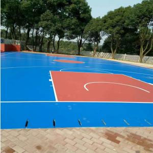 Cheap Tennis / Badminton Court Polyurethane Sports Flooring Anti Static Thick Material for sale