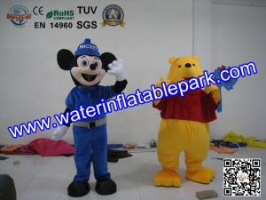 Cheap Plush Advertising Mascot Costume , Mickey And Winnie Mascot for sale