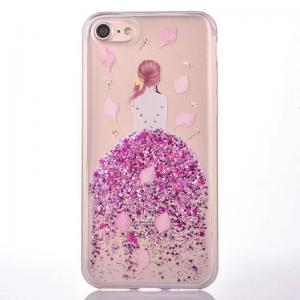 Cheap Soft TPU Glitter Fall Princess Dress Girl Back Cover Cell Phone Case For iPhone 7 6s Plus for sale