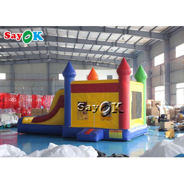 6*4m Pvc Air Jumping Bouncing Castles With Slide Commercial Inflatable Bouncer For Kid