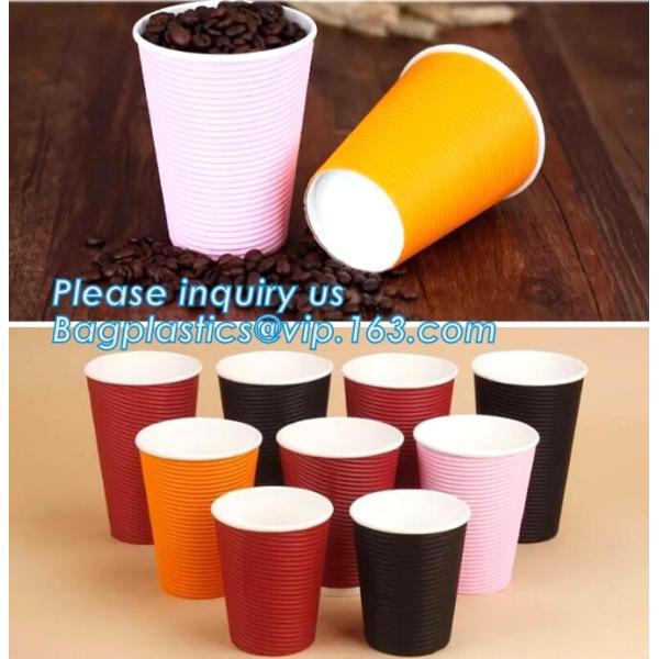 ripple wall / double wall / single wall disposable coffee paper cup with lids, 8OZ, 12oz 14 OZ cup,paper cup disposable