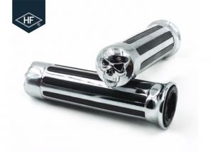 China Skull Style Motorcycle Modification Parts Chormed Harley Davsion 25mm Handgrips on sale