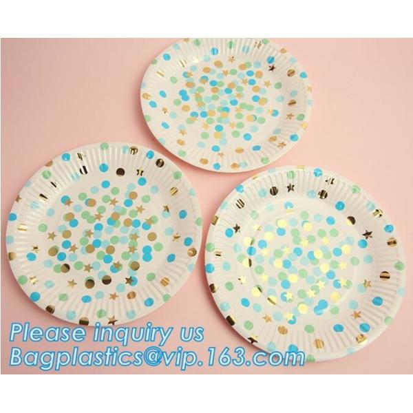 6 Inch Custom Printed Happy Birthday Disposable Paper Plates,100% Biodegradable Compostable Disposable Paper Plate pack