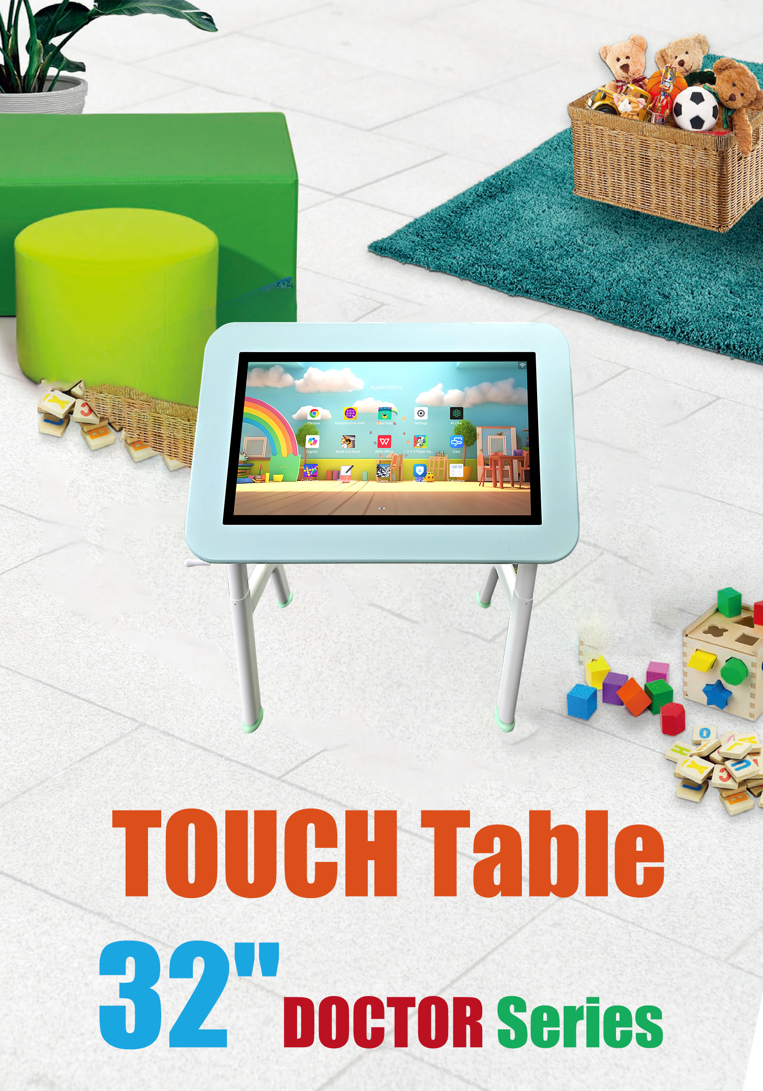 32 Inch LCD Touch Interactive Table Android 4+32GB for Kindergarten Education Equipment