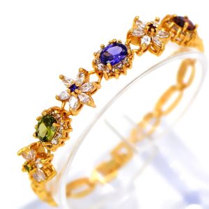 Buy cheap Classic 18K Gold Plated Cubic zirconia Bracelet & bangles factory wholesale high from wholesalers