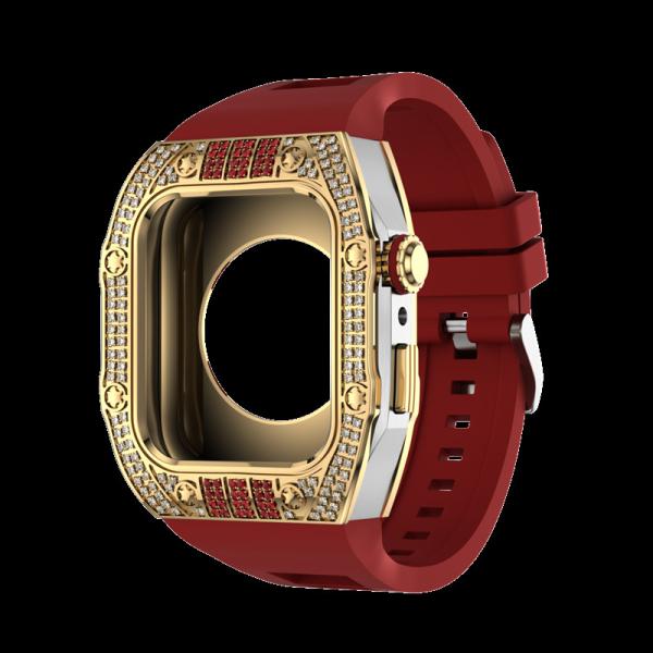 Apple Watch Case - Black Carbon - Red Rubber Carbon Fiber Case