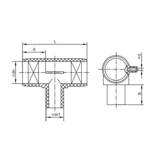 SDR17.6 HDPE Electrofusion Equal Tee Pipe Fitting