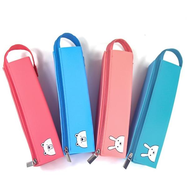 Silicone Waterproof Pencil Pouch Non-toxic Portable Pen Bag for Office School Supplies