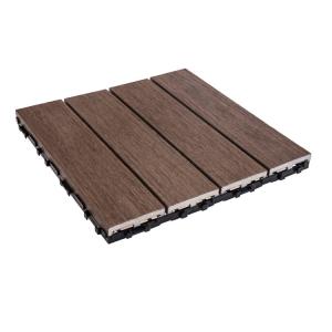 Cheap DIY Outdoor PVC Decking Co-extruded WPC Square Pool Deck Tiles for Plastic-Based Design for sale