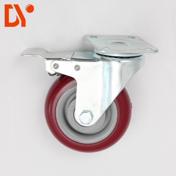Quality Red Color Plastic Anti Static Flat Casters Swivel Type Custom Design wholesale