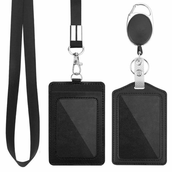 Detachable Neck Lanyard Strap Badge Reel ID Card Holders Set Retractable
