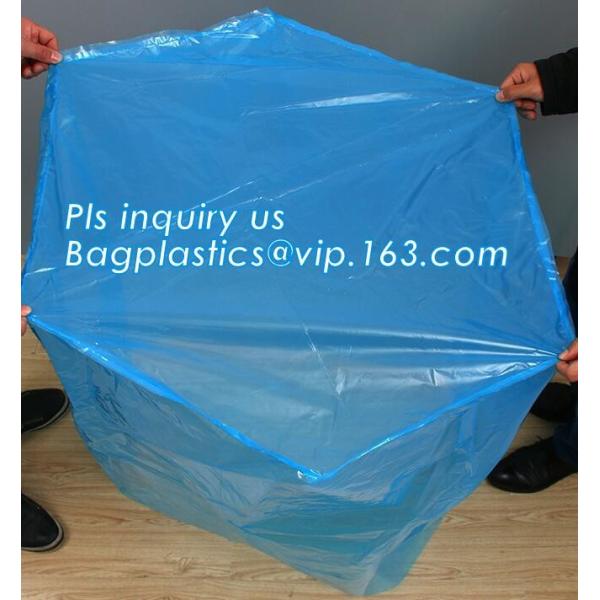 top covers clear plastic window covers printed pallet covers, Jumbo PE Plastic Type Reusable Pallet Cover, Gusseted Side