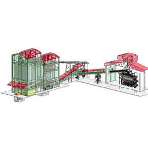 Buy cheap Mild Steel Silica Sand Automatic 200tpd Glass Batch Plant from wholesalers