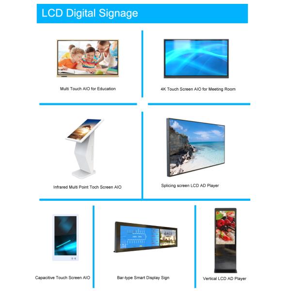 Portable Digital Poster Screen Stand Alone / Android Version Remote Control