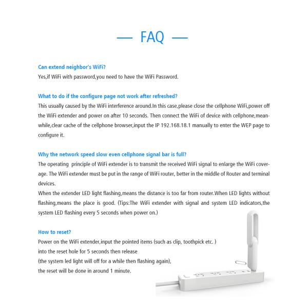 White 300mbps Wifi Range Extender Mini 300Mbps Wireless Repeater