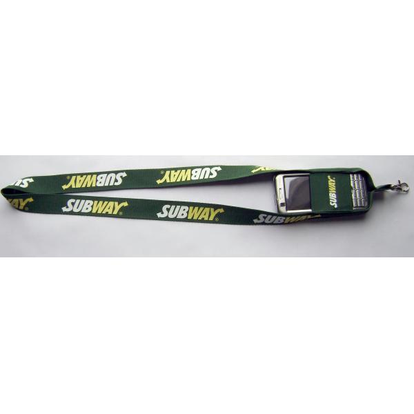 Red Background Custom Woven Lanyard Sublimation Recyclable White Logo