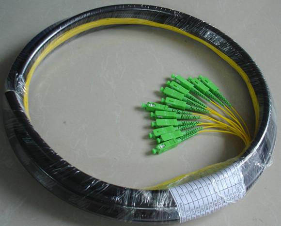 Quality Waterproof 12 Core Fiber Optic Pigtail With SC APC Connector PE Jacket wholesale