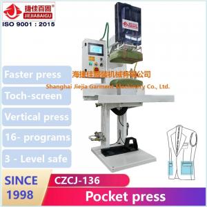 Cheap Touch Screen PLC Control Suit Dress Press Machine Pocket 220V 50HZ for sale