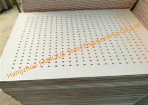 Cheap Perforated 8mm Suspended Gypsum Board Ceiling , 9mm Acoustic Gypsum Board Ceiling for sale