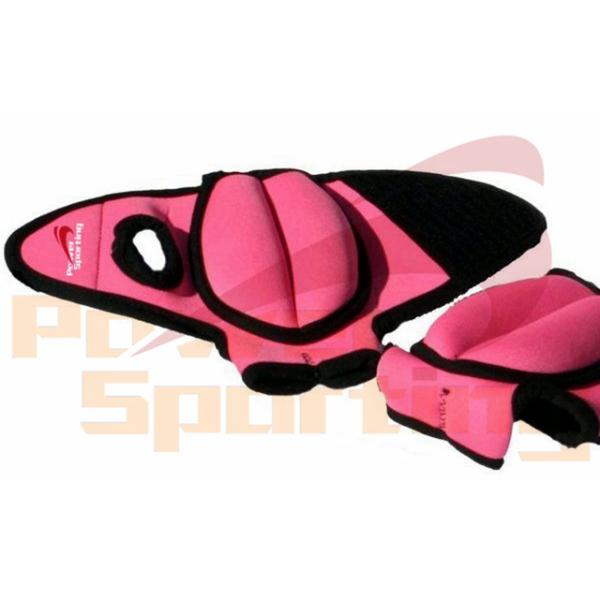 Exercise Fitness Hot Pink Neoprene Weighted Gloves 1LB pair
