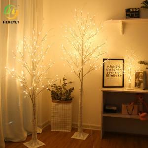 Cheap Nordic Simple Birch Luminous Tree Colored Lights For Restaurant Bedroom Broadcast Room Decoration for sale