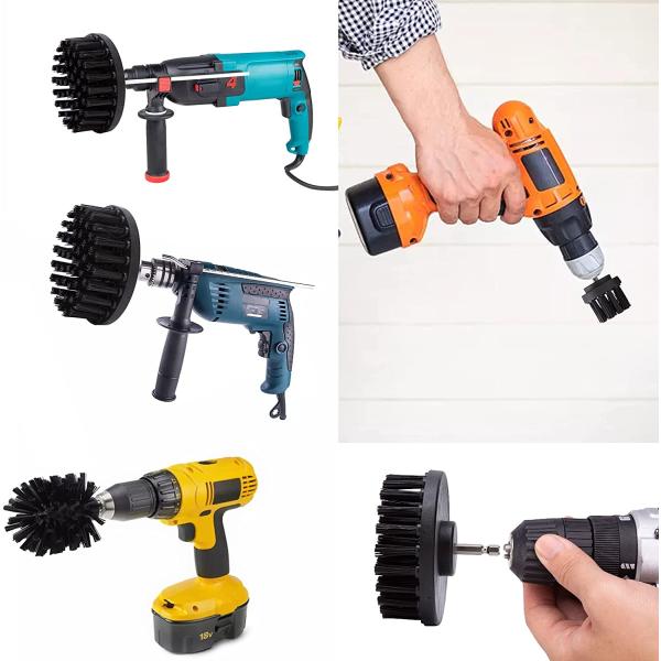 3pcs Drill Brush Attachment Set 220g