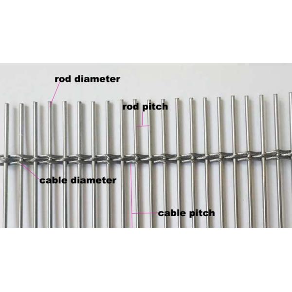 Astm Ss304 2m Width Architectural Wire Mesh