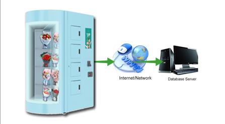 Customized Lcd 19 Inch Flower Vending Machine With Large Display Window