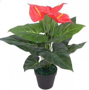 China Height 100cm Green Artificial Anthurium Plant For Home Office Table Decoration on sale