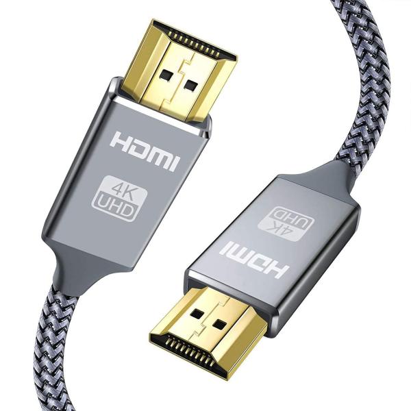 6.6 Ft 4K UHD HDMI Cables High Speed 18Gbps Ethernet 28AWG Braided HDMI Cord