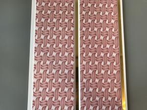 Pink Color water resistant bathroom wall panels Polyvinyl Chloride Material