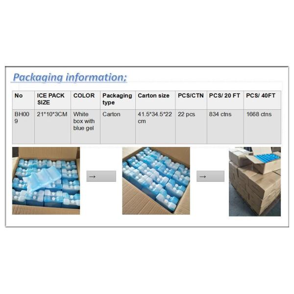 Food Grade Cooler Ice Blocks 6 Pack For Soda Beers And Cans FDA SGS Listed