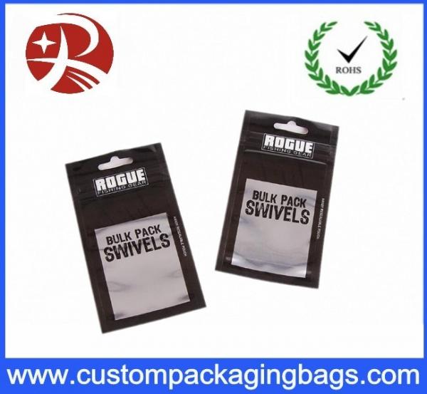 Quality Metallic Black Printing OPP Zipper poly mailer bags With Bottom Gusset , Waterproof wholesale