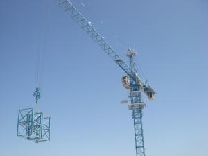 Cheap Fixed Type 10ton Construction Site Crane , 45m/Min Luffing Tower Crane for sale