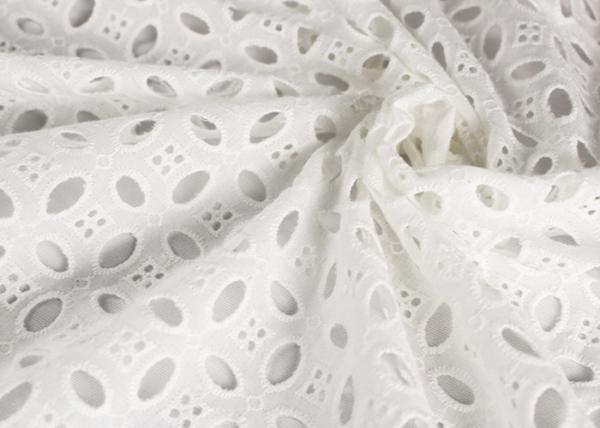 Quality Heavy Vintage Eyelet 100% Cotton Lace Fabric Wholesale By The Yard wholesale