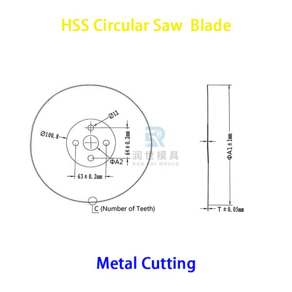 HSS-DMO5 Metal Cutting Saw Blade , Stainless Steel Circular Saw Blade 250 * 1.2