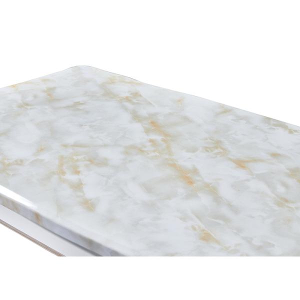 Hotel Rectangular Marble Dining Table , European Solid Marble Dining Table