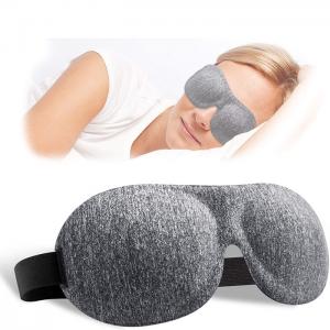 Cheap Super Soft Polyester 3D Eye Cover Contoured Sleep Eye Mask With Adjustable Straps for sale