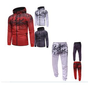 Cheap High Quality Custom polyester Fabric Sublimation Mens Slim Fit Hoodies Street Tracksuit for sale