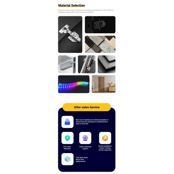 Villa Melamine Grey Luxury Large Solid Wood Modern Kitchen Cupboard Pantry Cabinet Set