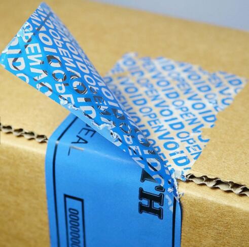 Matte silver tamper evident VOID security label sticker printing material,Sticker Roll Logo Label, Adhesive Matte Lamina