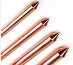 Cheap Anti Corrosion Pure Solid Copper Ground Rod / Copper Ground Bar Easy Installation for sale