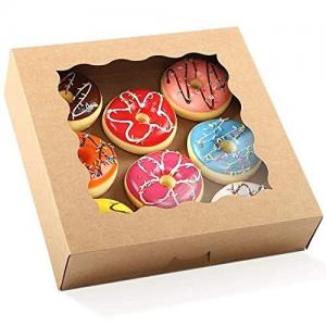 China Window Packaging Bakery Cake Box with Inserts 12 Hole Cupcake Holder in Kraft Paper on sale